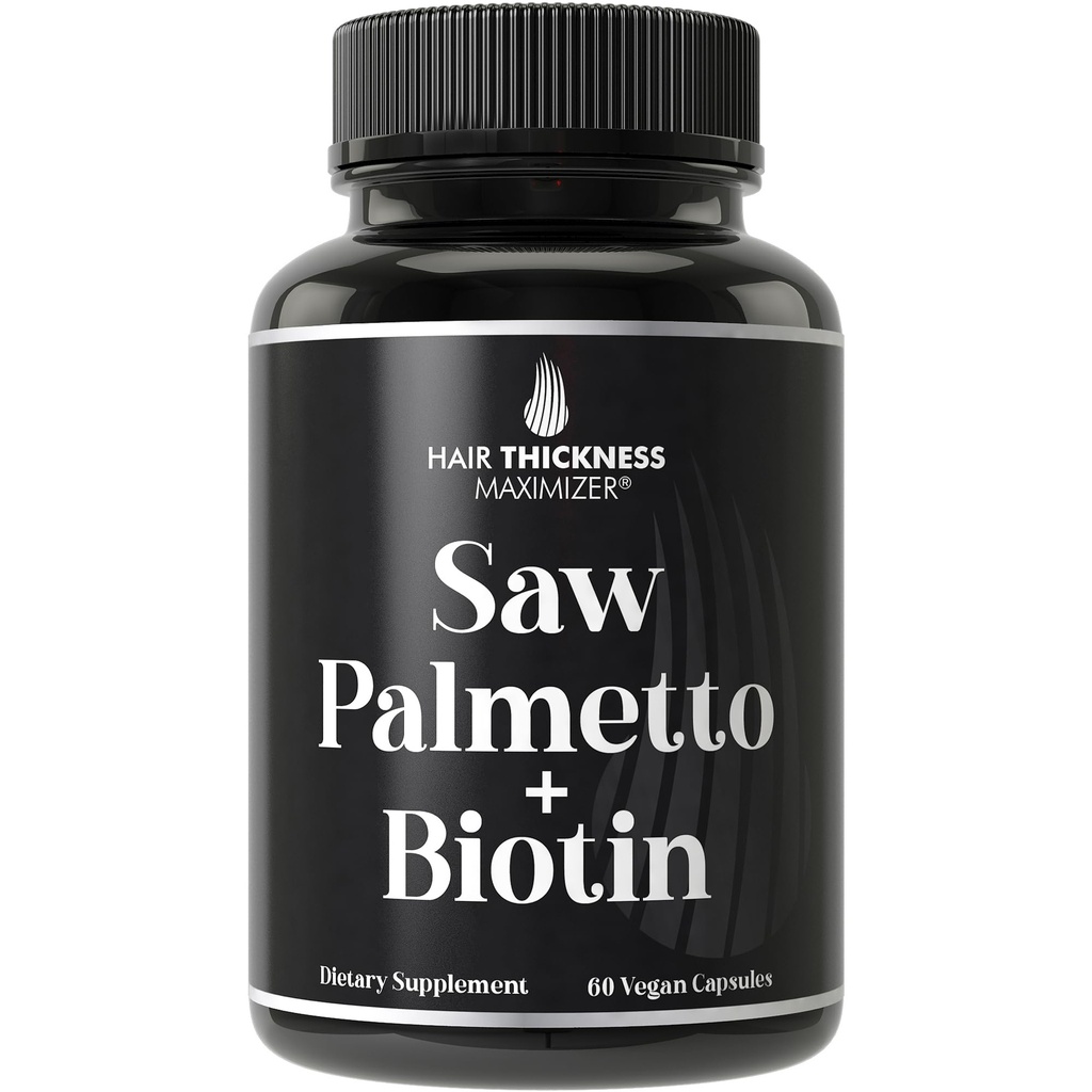 톱 팔로토 + Biotin 고급 2-in-1 머리 성장에 대 한 결합. 자연적인 톱 Palmetto 추출물 + 10000mcg Biotin를 가진 Vegan 캡슐 보충교재. 남자와 여자에 대 한 탈모 및 재성장 알약. DHT 차단제