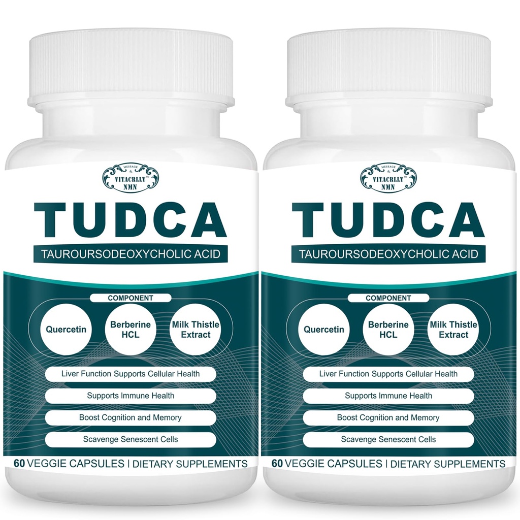 2200MG TUDCA Liver 보조 식품 - Bile Salts 보충 교재 - Liver Detox & Cleanse, Gallbladder Cleanse, 소화 건강 120 캡슐