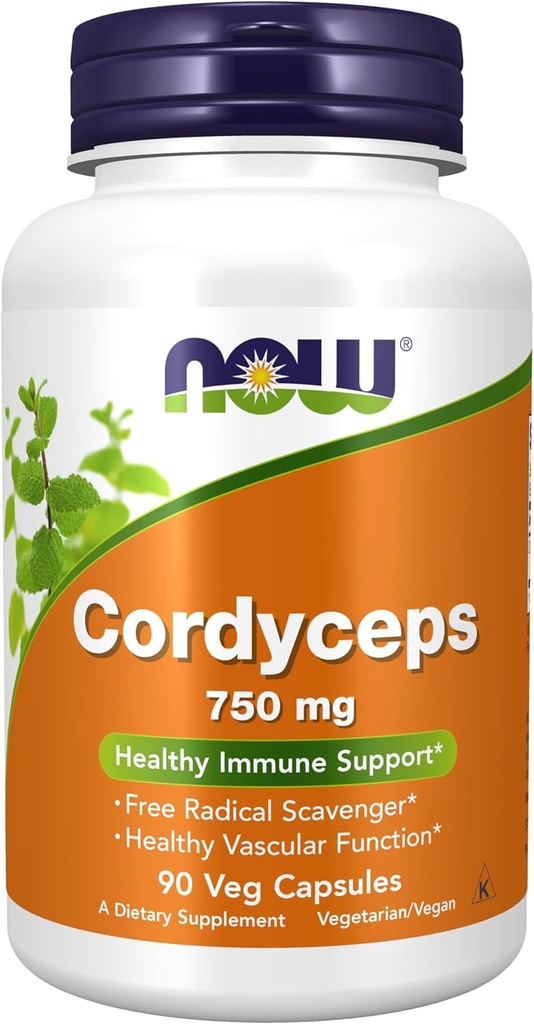 지금 식품 보충제, Cordyceps (Cordyceps sinensis) 750 mg, 건강한 면역 지원 *, 90 Veg 캡슐