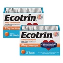 Ecotrin 저 강도 안전 코팅 아스피린, NSAID 81mg, 45 조사 (2 팩)