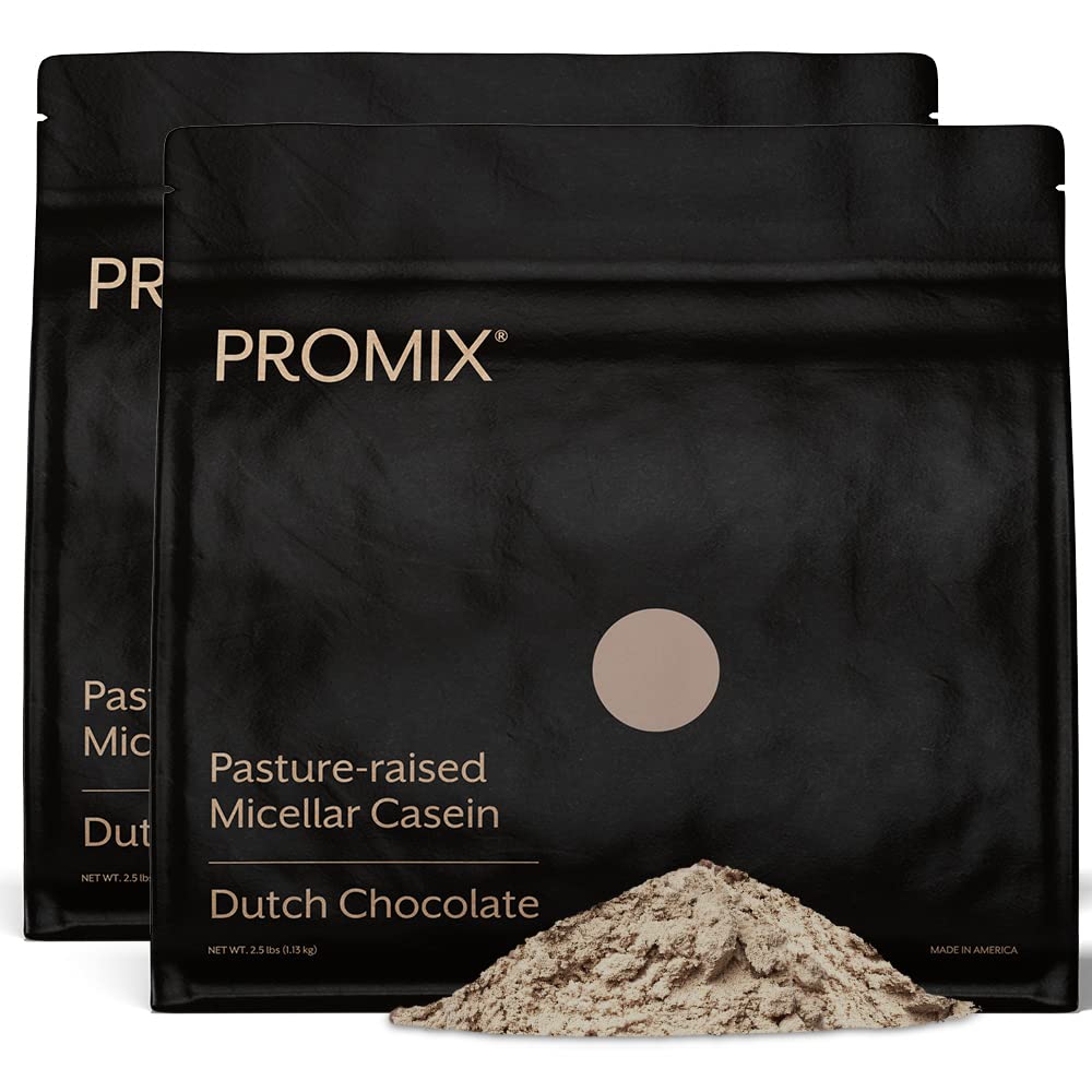 ProMix 영양 Casein 단백질 분말 - 잔디 볶음, 페이스트, 느린 릴리스 25g Micellar Casein - 5.4g BCAA Gluten 무료, 설탕 무료, 콩 무료 - 초콜릿, 5lb