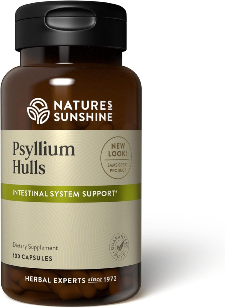 Nature's Sunshine Psyllium Hull, 100 캡슐 | 유기적 인 시스템 지원은 폐기물 제거 프로세스를 촉진하는 수용성 섬유에서 높습니다.