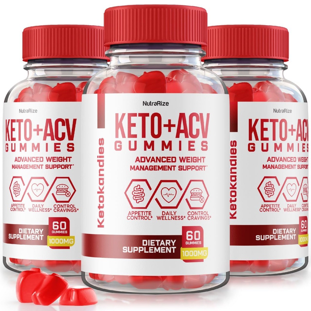 NutraRize (3 KetoKandies Keto+ACV의 포장 체중 감량, 최대 강도 보충, Keto Kandies 리뷰 (180 Gummies)