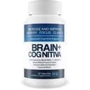 Brain+ Cognitiva - Advanced Cognitive Support - 향상된 메모리, Boost Mental Focus 및 지원 Mental Clarity - 두뇌 지원 및 최적의 Nootropic Boost를위한 Alpha-GPC 캡슐