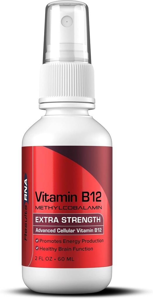 결과 RNA - 고급 셀룰러 비타민 B12 Methylcobalamin 지원 심장 건강, 좋은 계류, 에너지 및 뇌 기능. 우수한 흡수 비타민 B12 공식을 즐기십시오. (2 oz - 30 서빙)