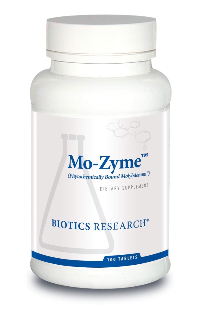 Biotics 연구 Mo-Zyme Molybdenum 50 마이크로 그램, Liver 지원, 해독, 필수 추적 성분, 건강한 대사, 산화 방지제 지원 100 정제