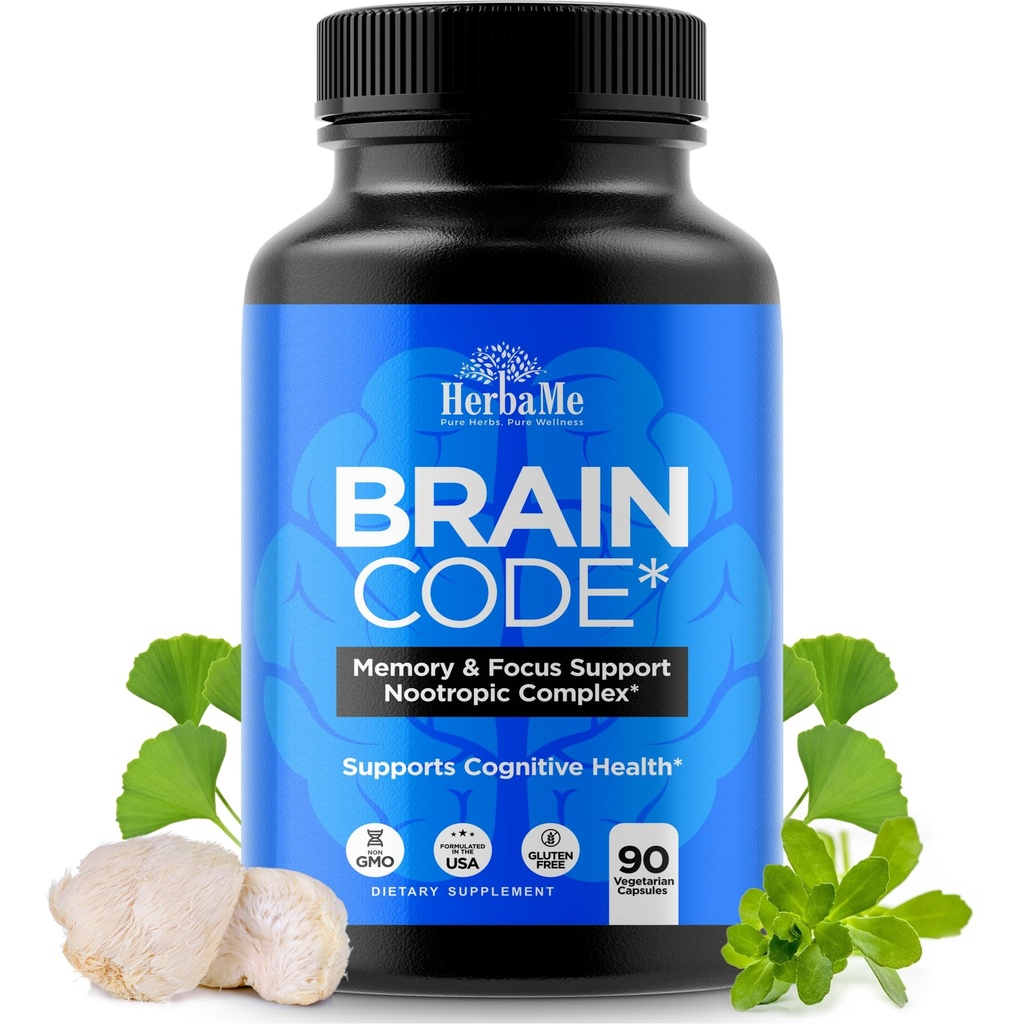 두뇌 Code Nootropic Brain Supplement for Memory and Focus | Cognitive Health & Mental Clarity 지원 | 90 캡슐