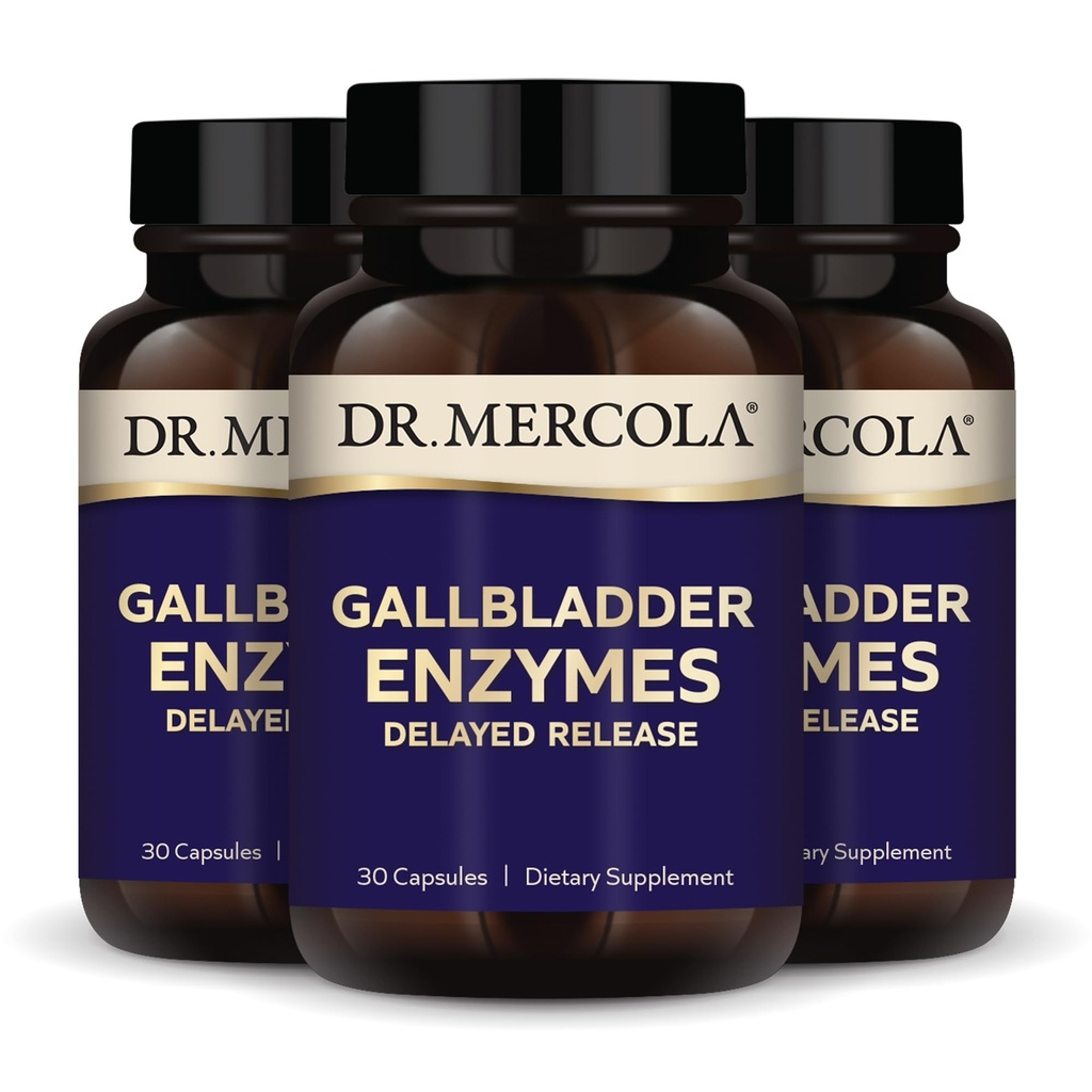 박사. Mercola Gallbladder 효소 - Gallbladder & Digestive 건강 지원 - Pancreatic Protease, Amylase & Lipase 포함 - Non-GMO, 글루텐 프리 & Soy-Free - 90 지연 릴리스 캡슐 (90 서빙)