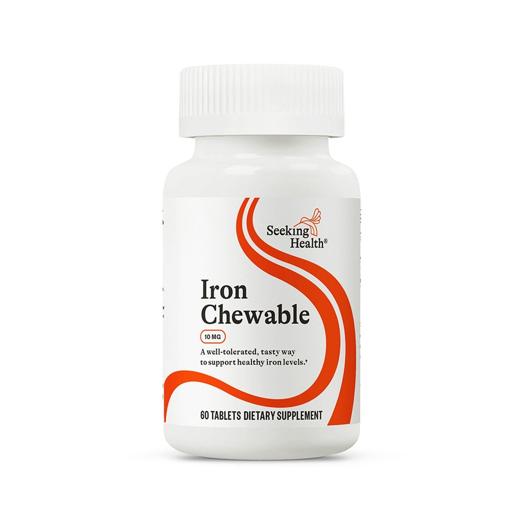 건강한 대사를 지원하기 위하여 건강 철 Chewable - 무기물 보충교재 - 남자 & 여자에 있는 보충교재 원조 근육 기능 - 에너지 지원 보충교재 - 10 mg의 60의 정제