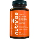 Black Pepper, 1300mg, Natural Stress & Mood, Thyroid 및 Immune Support Supplement, Clarity, Focus & Energy, Gluten Free, 120 카운트를 가진 NutriRise 유기 Ashwagandha 뿌리 캡슐