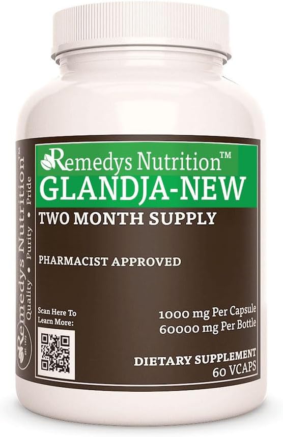 Remedy의 영양 GlandJa-New | 1,000 mg, 60 Vegan 캡슐 번식 초본 다이어트 보충