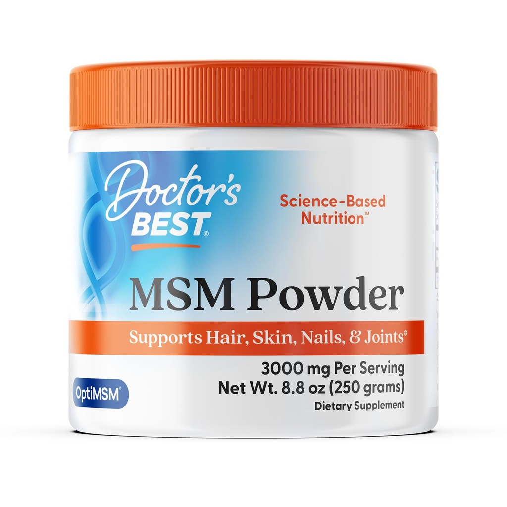 의사 최고의 MSM 분말, 머리, 피부, 손톱, & 관절, 비 GMO, 글루텐 무료, 콩 무료, 간장 그물 8.8 온스 (250 그램)