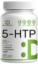5HTP 200mg, 240 캡슐, 98 % 아프리카 탈리 Griffonia 씨앗 추출물 | 4 in 1 Formula | Plus Active L Theanine, L Tryptophan, & GABA | Relaxation Support Supplement