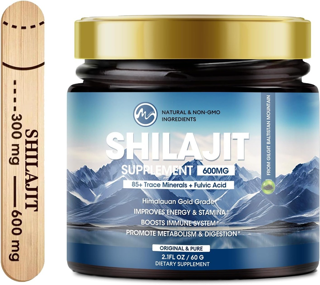 M 인치 600mg Shilajit 순수한 Siberia 유기 Shilajit 수지 - 에너지, 힘 & 면제를 위한 높은 잠재력을 가진 남자 & 여자를 위한 Shilajit 수지