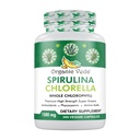 유기 Veda Spirulina & Chlorella 캡슐, 1500mg, 300 조사 - 최고 녹색 산화 방지제, Phycocyanin, 아미노산을 가진 Spirulina Chlorella 캡슐 - 부스트 Immunity, 에너지, 지원 소화
