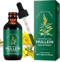 Mullein 잎 추출물, Lungs, Natural Cleanse, Mullein 잎 액체 추출물 보충교재, 채식 건강한 생활, 2 FL OZ를 위한 Mullein 하락