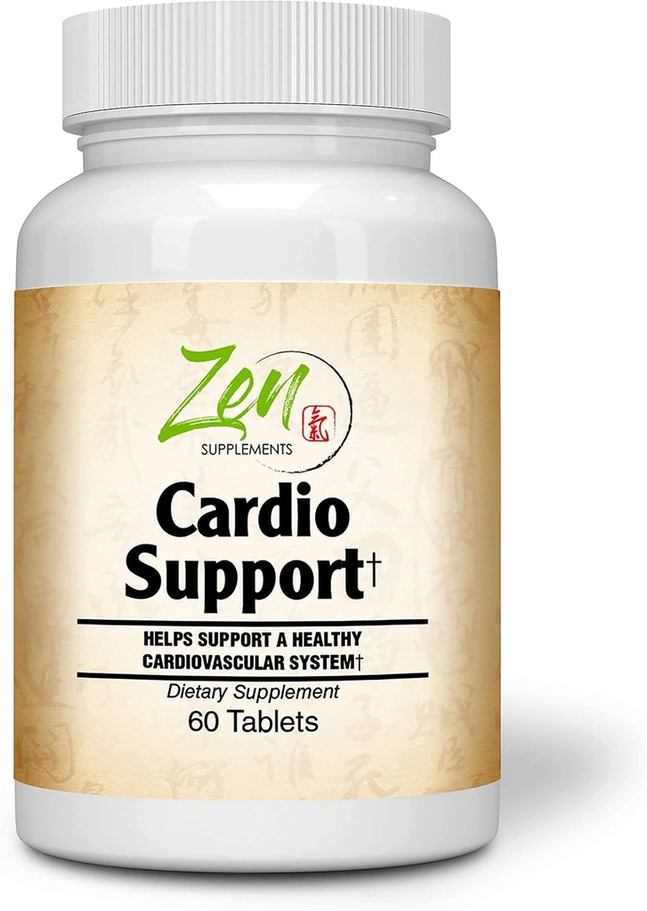 Zen Supplements - Coenzyme Q10, Hawthorn, Horsechestnut, Cayenne, Grape Seed 및 Vitamin E와 함께 항산화제, L- 카르니틴, L-타우린 플러스 심장 지원, 건강한 심장 60-Tabs