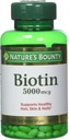 자연의 Bounty Biotin 5000 mcg, 60 빠른 용해 정제 (팩 2)