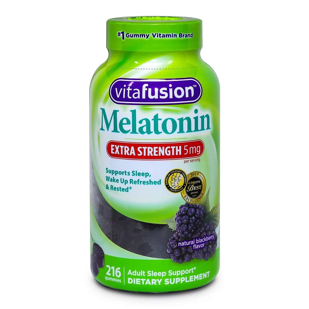 Vita Fusion Melatonin 5 Mg Gummies 규정식 보충교재 (Netcount 216 Gummies), 216Count ()