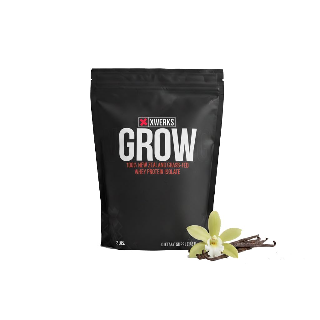 Xwerks는 100 % 뉴질랜드 잔디 볶은 호이 단백질, 25g 순수 Isolate 단백질 분말, 모든 자연 Paleo 및 Keto 친화적 인, Soy 무료 글루텐 무료 Digest, 바닐라, 30 서빙
