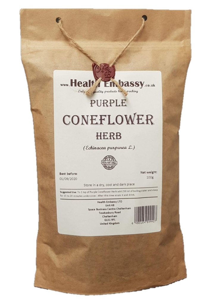 건강 대사관 보라색 꽃 허브 | Echinacea Purpurea L | 초본 차 (100g)