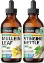BIO KRAUTER Mullein Tincture 4 Fl. Oz. & 스팅 Nettle Tincture 4 Fl. Oz.