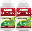 최고의 자연 L-Citrulline 2000mg/Serving - 비 GMO - 글루텐 무료 - 120 정제 (120 개)
