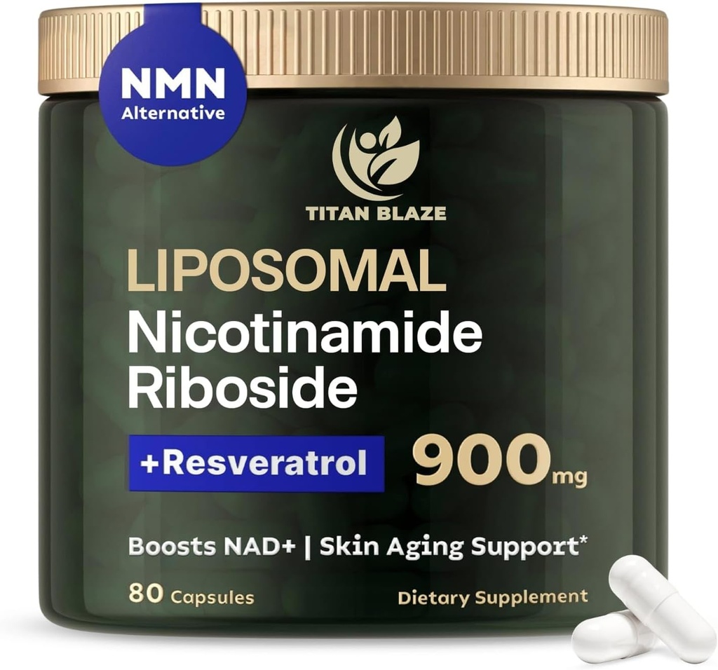 Resveratrol & Quercetin NMN 대안을 가진 NAD+ Nicotinamide Riboside – 에너지, 초점 및 세포질 지원을 위한 우수한 노화 방지 보충교재 – 80 높 순수성 캡슐 900mg