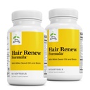 Terry Naturally Hair Renew Formula - 머리 성장 지원은 말 꼬리 Biotin & Folic Acid - Keratin 생산 지원을위한 밀렛 씨 오일 - 60 Softgels, 2 팩