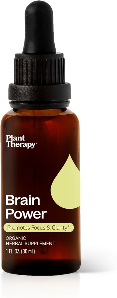 식물 치료 유기 뇌 힘 Tincture 30 mL (1개 oz) 지원 뇌 초점 & 명확성, 도움 정신 건강 & 기억, 두뇌 Boost 보충교재는 이득으로 포장했습니다