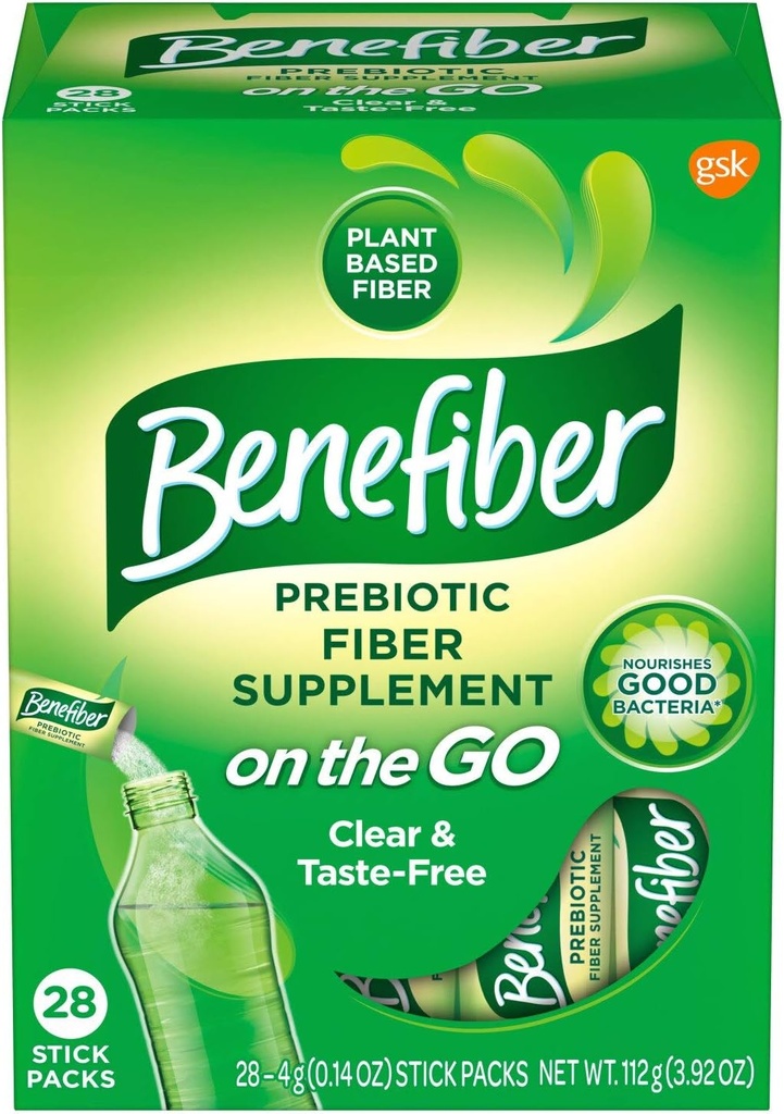 Benefiber 섬유 보충 이동 지팡이에 편리한 사용을 위한 팩에 상자 (1개의 상자 전용) 당 28의 지팡이 팩