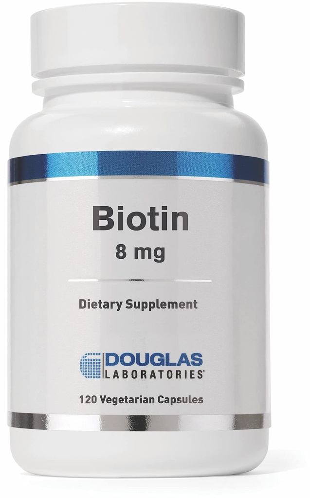 Douglas Laboratories Biotin 8 mg | 비타민 B7 지원 효소 생산 및 Nerve 기능 | 120 캡슐