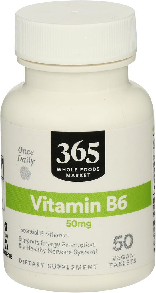 365 전체 식품 시장, 비타민 B6 50Mg, 50 조사