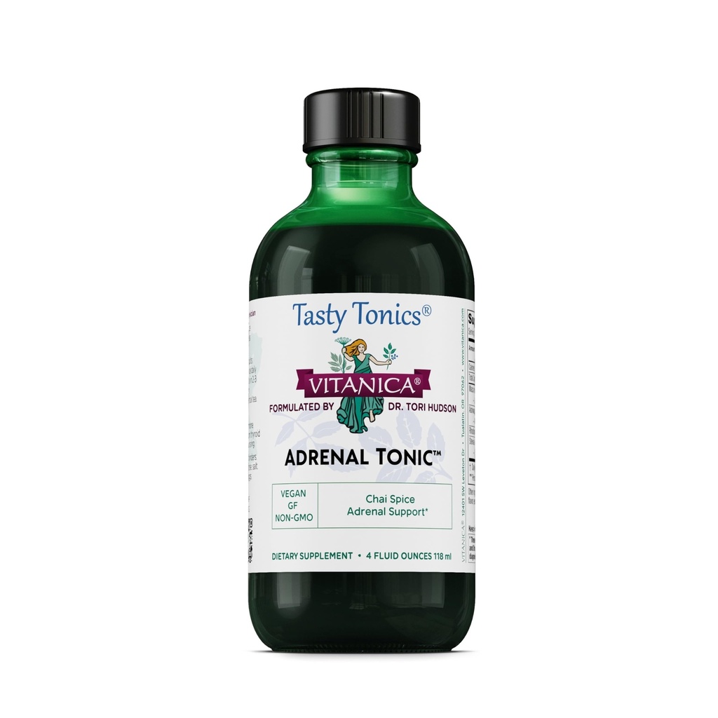 Vitanica - Adrenal Tonic, Adrenal 지원, 채식주의자, 4 Ounce (패키지 May Vary)