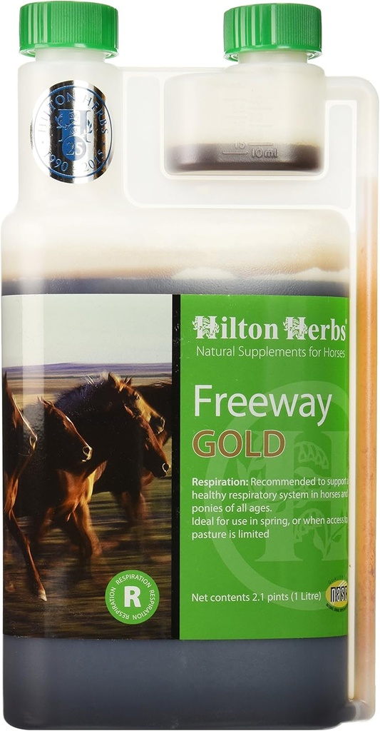 Hilton Herbs Freeway 골드 액체 호흡 보충, 2.1pt 병