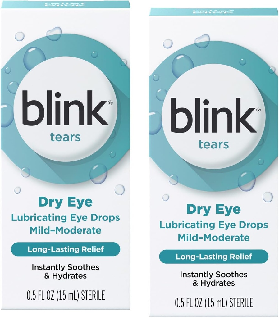 Blink Tears 그라우팅 아이 드롭 (Mild-Moderate Dry Eye), 0.5 FL OZ (15 ml) - 2-Pack