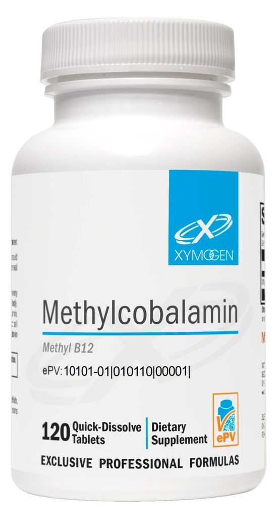 XYMOGEN Methylcobalamin 5,000 mcg - 작은, Pleasant-Tasting 정제에 있는 비타민 B12 보충교재 - 건강한 메틸화, 신경 건강, 건강한 면역 체계 (120의 정제)를 지원합니다