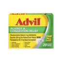 Advil 알레르기 및 소화 구호 정제, 통증 Reliever, Fever Reducer 및 Ibuprofen, Phenylephrine HCl 및 Chlorpheniramine Maleate 4 mg - 20 코팅 정제와 알레르기 구호