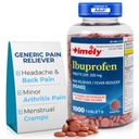 시간 모자 LABS, INC. 적시 Ibuprofen 200mg 1000 정제 - 통증 완화 정제 및 Fever 흡진기 - 두통 기복, 생리통, 치아 통증, 근육, 관절염 통증 및 신체 통증