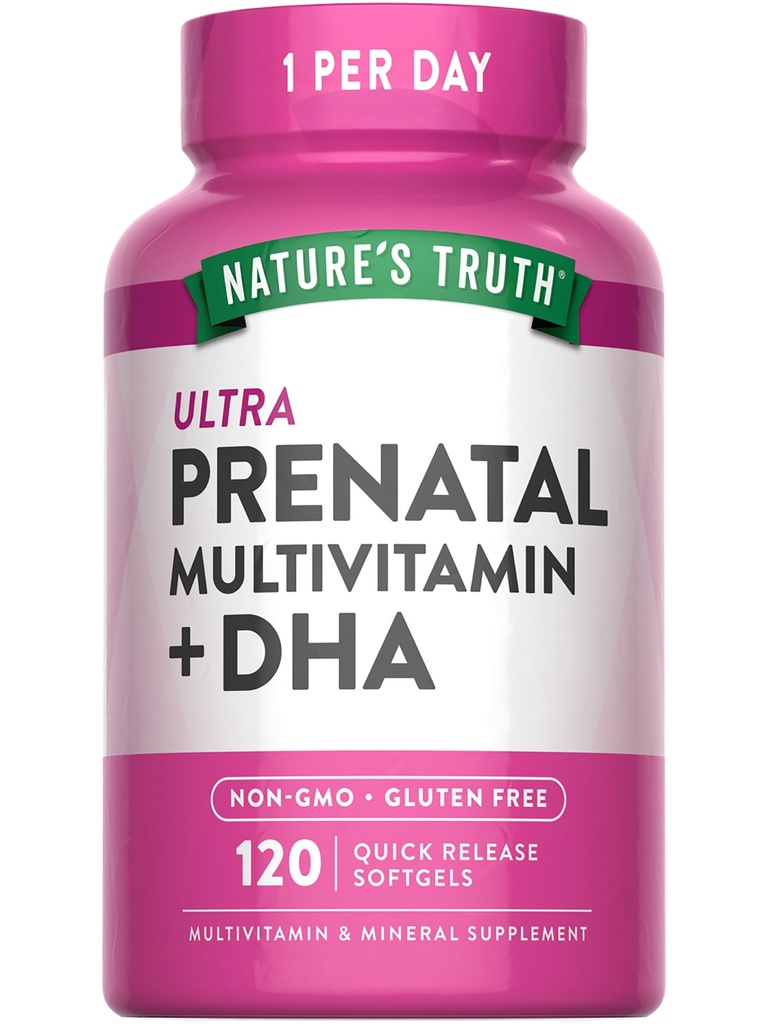 여성을 위한 자연의 진실 임신 비타민 | 120 Softgels | DHA와 Folic 산을 가진 비 GMO & 글루텐 자유로운 Multivitamin 보충교재