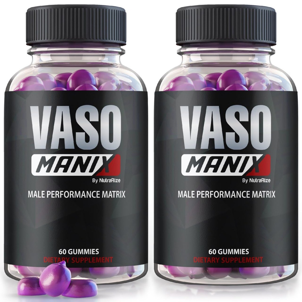 (2 팩) VasoManix Gummies, Vaso Manix Classic Male Supplement, 남성을위한 모든 자연 공식, 성능, 구성 및 전반적인 건강, 공식 리뷰 (120 Gummies)