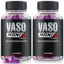 (2 팩) VasoManix Gummies, Vaso Manix Classic Male Supplement, 남성을위한 모든 자연 공식, 성능, 구성 및 전반적인 건강, 공식 리뷰 (120 Gummies)