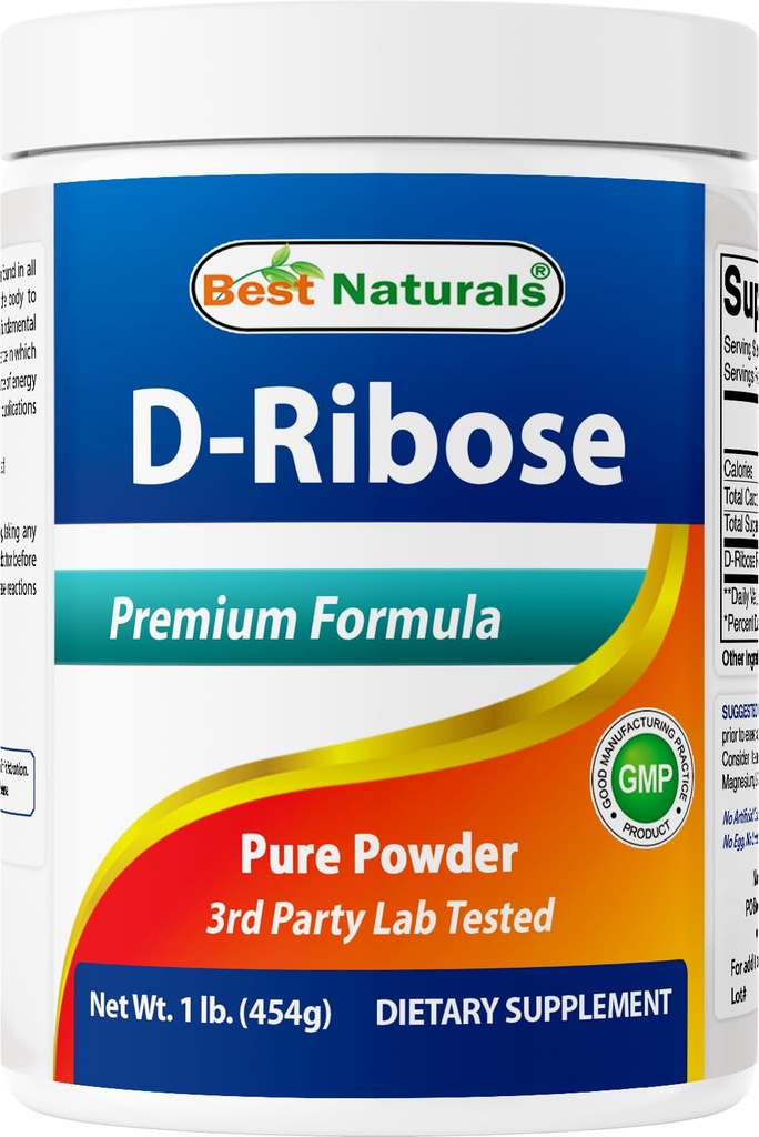 최고의 자연 D-Ribose 분말 1 파운드