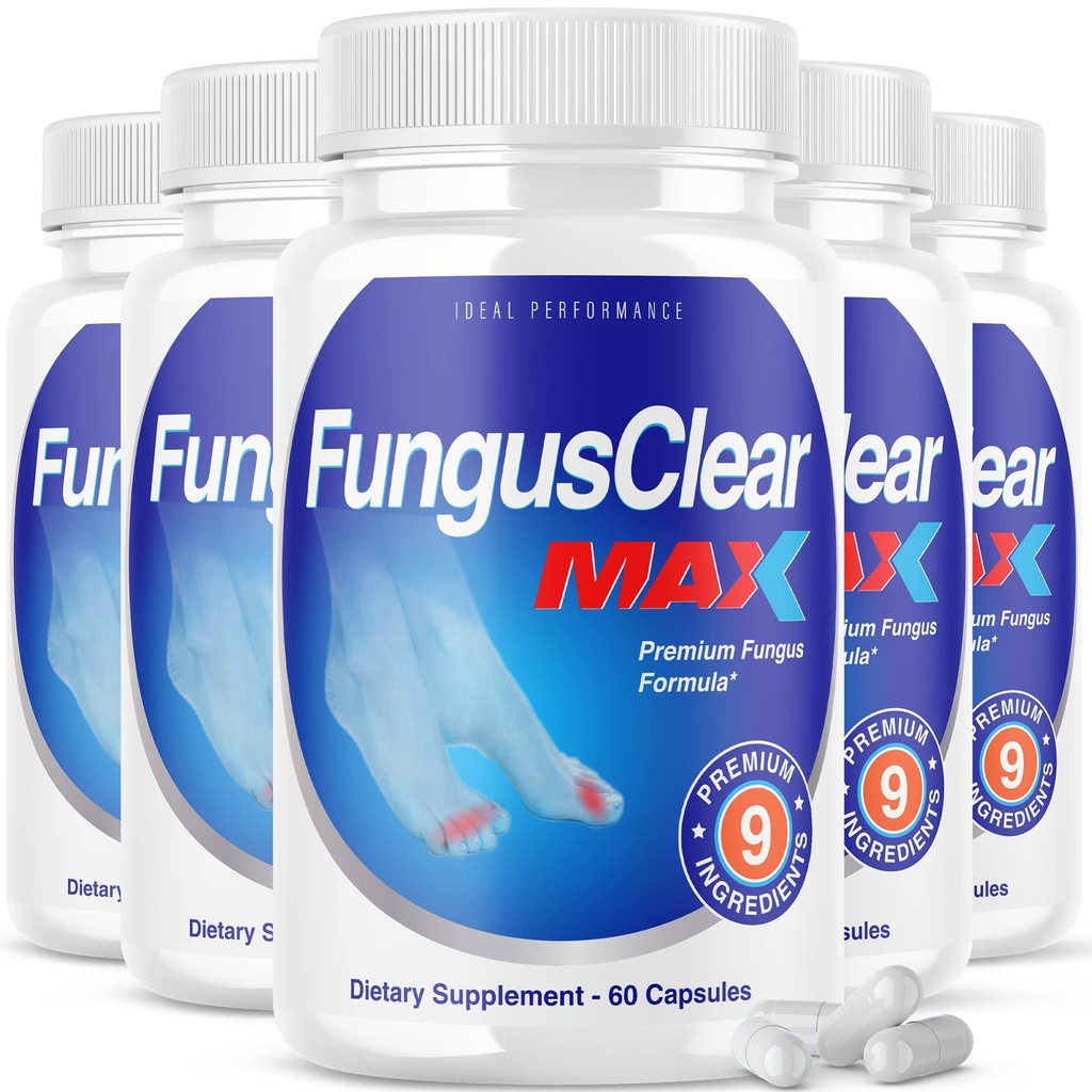 IDEAL PERFORMANCE (5 팩) Fungus Clear Max Toenail 약 (300 캡슐)