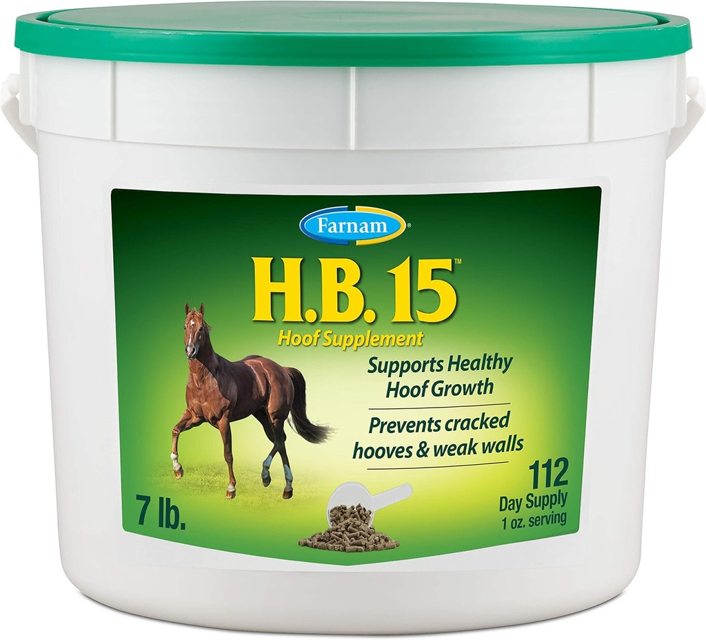 Farnam HB 15 Hoof 보충교재, 지원 건강한 hoof 성장 7 파운드, 112 일 공급