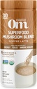 OM MUSHROOM SUPERFOOD 커피 라떼 혼합 버섯 분말, 8.47 Ounce Canister, 30의 서빙, 사자 Mane, Cordyceps, Reishi, Chaga, 에너지 및 정신 Clarity 지원 보충교재