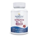 북유럽 자연 비타민 D3 + K2 Gummies, 석류 - 60 Gummies - 1000 IU 비타민 D3 + 45 mcg K2 - 훌륭한 맛 - 뼈 건강, 건강한 근육 기능을 촉진 - 비 GMO - 60 서빙