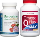 Whitaker의 Berberine GlucoGold 박사는 1,500mg BerberPure Berberine, Cinnamon, Crominex PLUS Dr. Sinatra의 Omega Q Plus MAX Advanced Heart Health Support와 100mg CoQ10, Turmeric 및 더 많은 정보를 제공합니다.