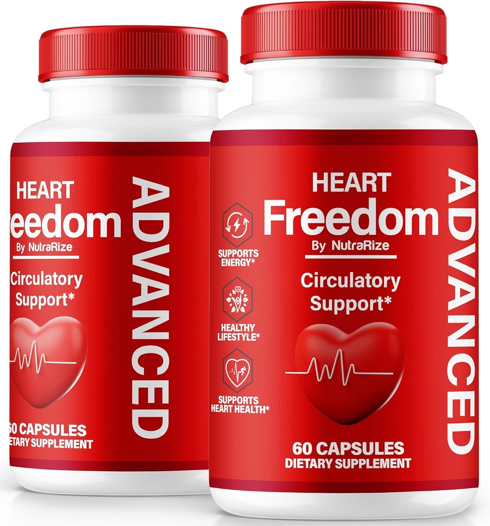 (2 팩) 하트 자유 캡슐, 공식 HeartFreedom 알약 - 에너지와 건강, 순환 지원을위한 하트 자유, 모든 자연 Detox 글리오 Optimizer, 프리미엄 포뮬러 (120 캡슐)