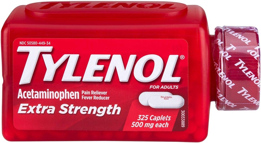 TYLENOL 여분 힘 500mg - 325의 모자